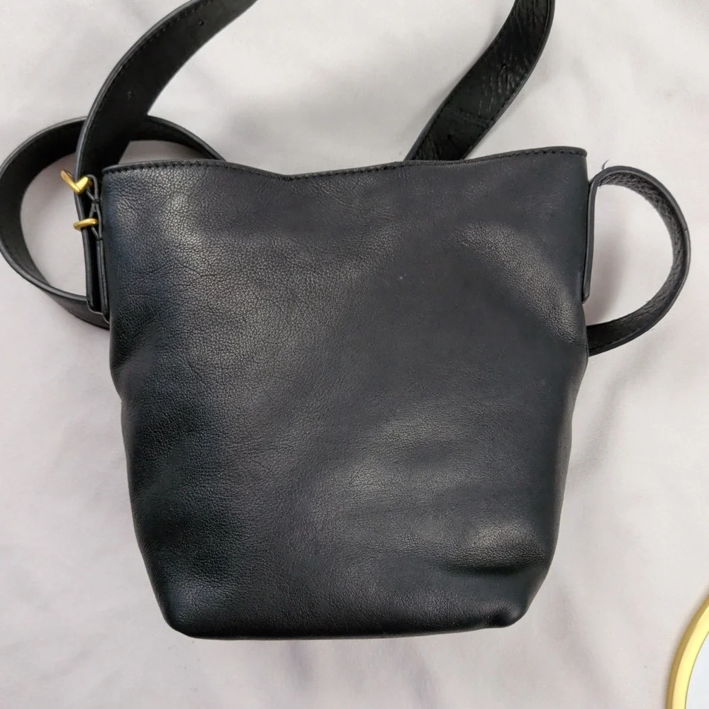 Small Black Leather Crossbody‎ Shoulder Bag Grunge Bikercore